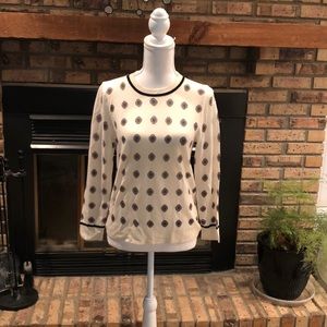 J. Crew Creme Crew medallion print sweater - M